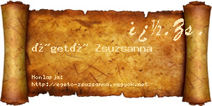Égető Zsuzsanna névjegykártya